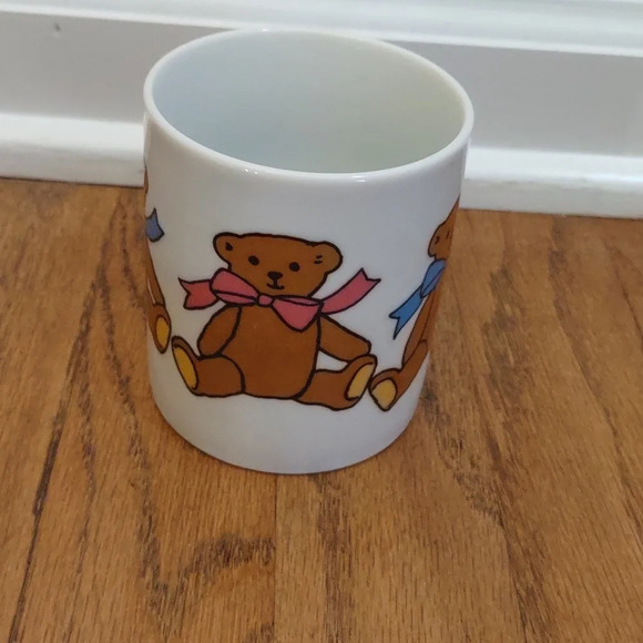 Vintage Japan Childs Porcelain Serving Set with Brown Bears with Bows - Picture 3 of 8